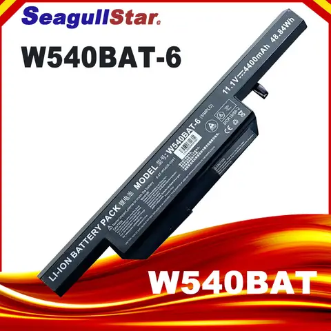 6 cell Laptop Battery For CLEVO W540BAT 6 W550SU1 W540BAT-6 W550SU2 W551SU1 6-87-W540S-427 6-87-W540S-4U4