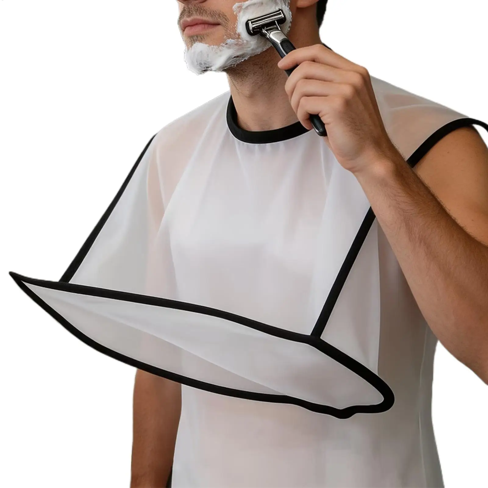 

Shaving Apron for Men Mustache Shaving Apron Household Beard Hair Catcher for Men Fathers Husbands Boyfriends Barbers Groomers