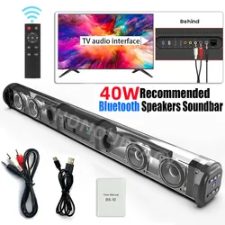 40W soundbar do telewizora bezprzewodowy głośnik Bluetooth kolumna bezprzewodowy Subwoofer kina domowego dźwięk przestrzenny 3D z radiem Fm do komputera