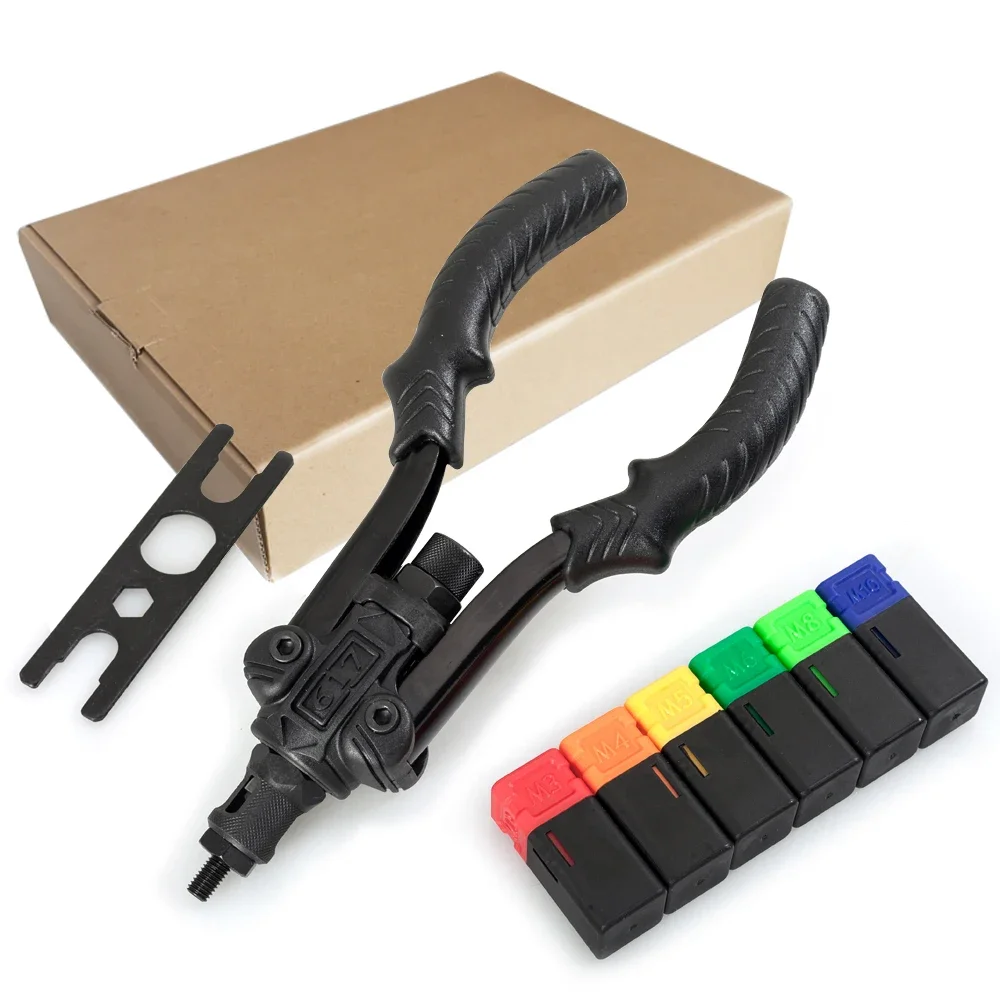ALLSOME BT-617 Rivet Guns Tool Insert Manual Riveter Threaded Nut Riveting Rivnut Tool for Nuts M3 M4 M5 M6 M8 M10