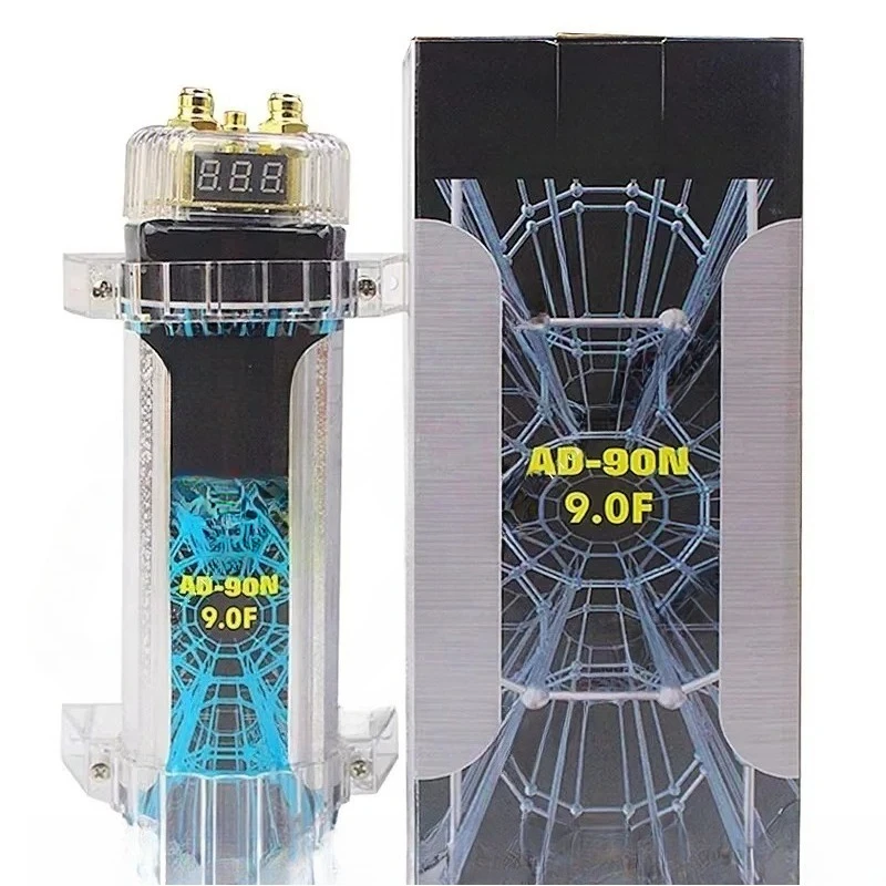 Picture 5: 9.0 Farad Capacitor for Car Audio, Digital Super Capacitor Power Bank for Amplifier Subwoofer Bass Upgrade