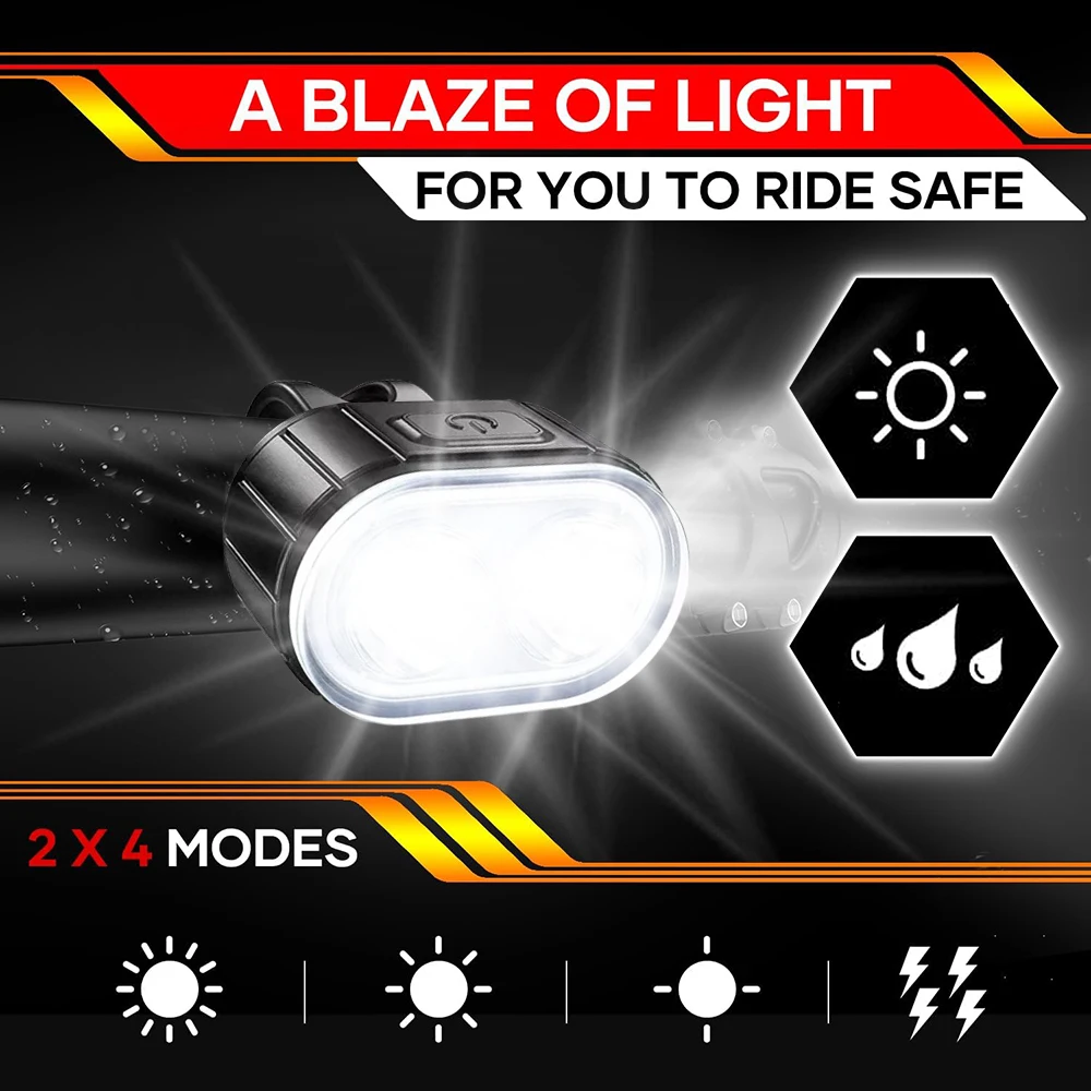 Mini Fahrrad Hinten Vorne Licht Set mit USB Radfahren Scheinwerfer Warnung LED Rücklicht für MTB Rennrad Elektrische Roller