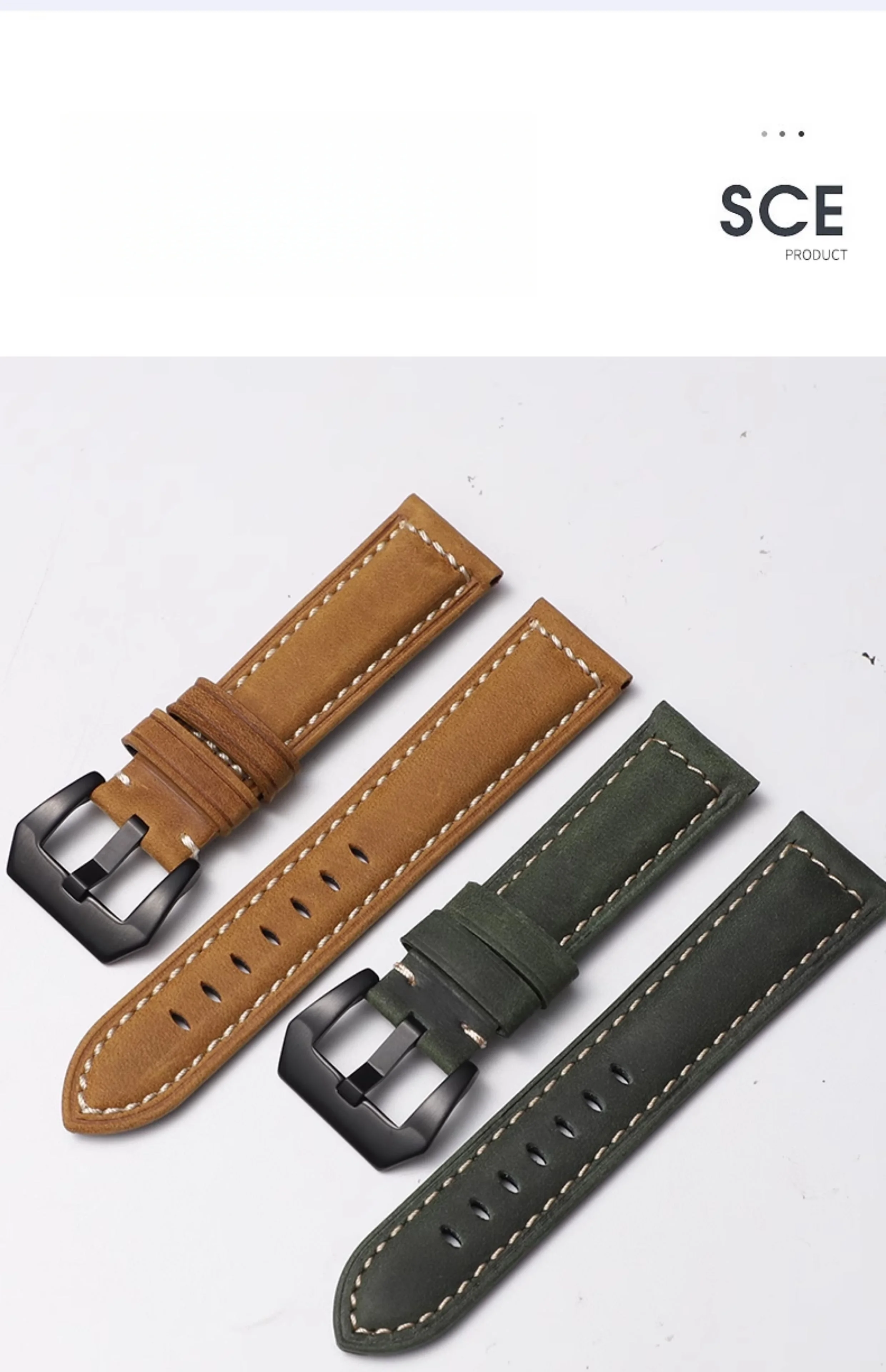 Echtleder-Uhrenarmband für Panerai, kompatibel mit Radiomir-Serie, Luminor-Serie, 22/24/24 mm – Detail 8
