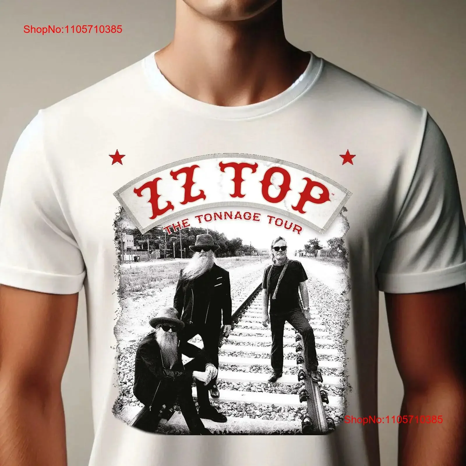 ZZ Top Tonage Tour Double Sided T Shirt Sharp Dressed Man Concert Blues Rock and Roll vintage Washed Top For Everyday Wear Soft
