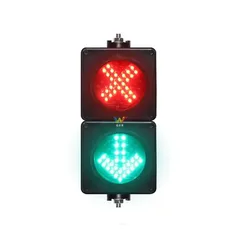 New Design Clear Lens 100mm Lamp Diameter Red Cross Green Arrow Light Parking lots Mini Traffic Signal Light