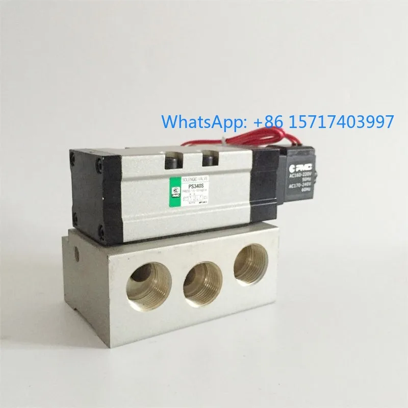 PMC Korean solenoid valve PS340S two position five way pilot operated pneumatic directional valve PS380S