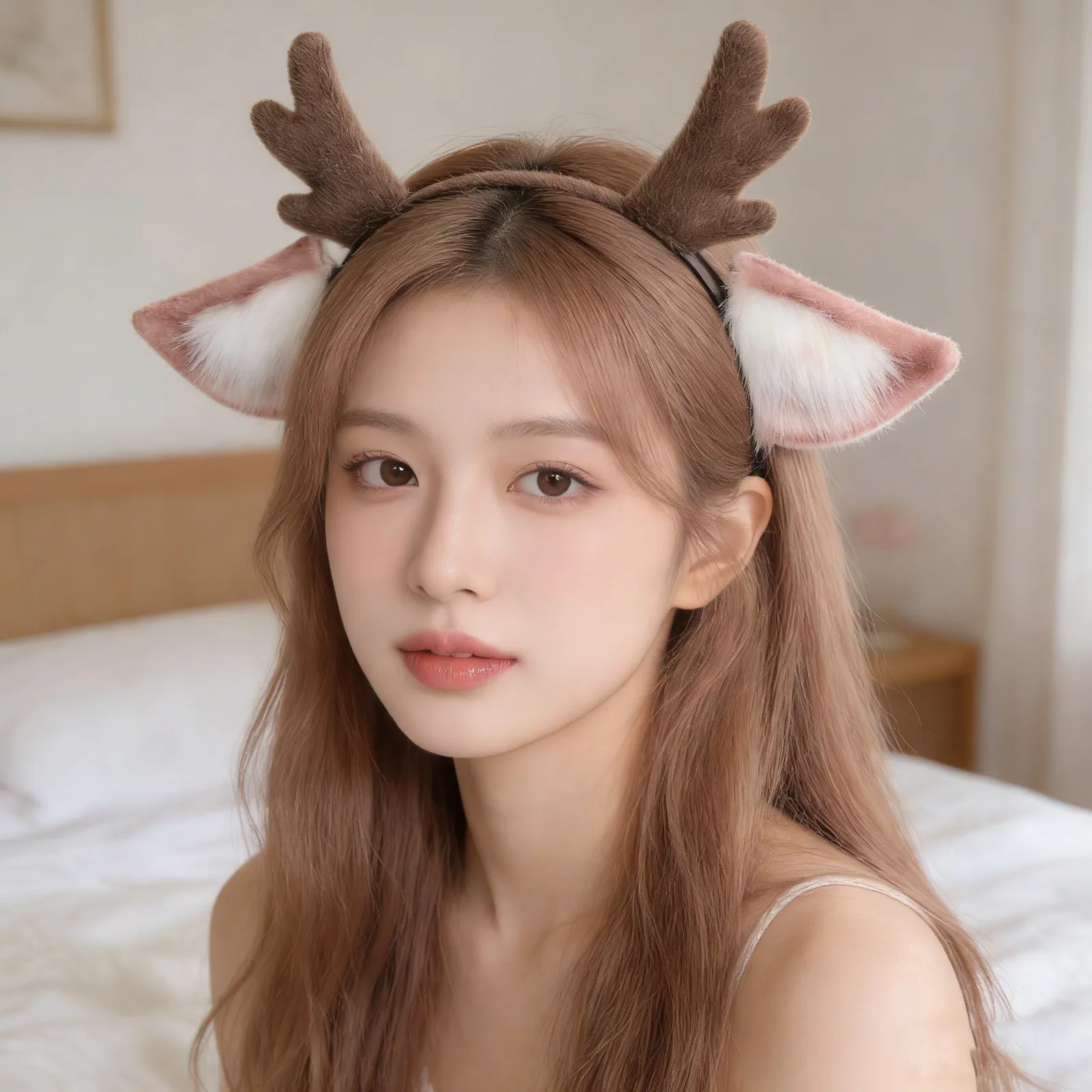 

1Pcs Deer Ear Headband Soft Comfort Fit for Women Festival Party Cosplay Hair Accessory Adorable Animal Ear Headdress