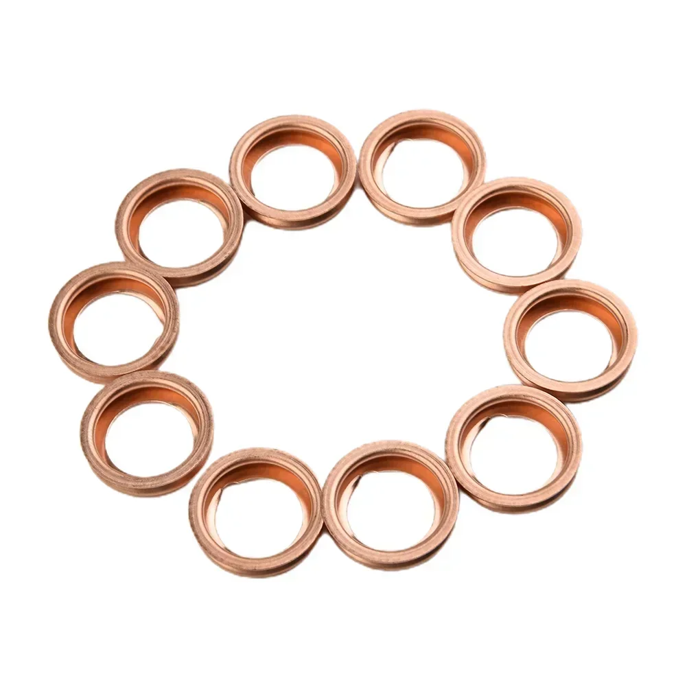 10pcs Copper Metal Oil Drain Plug Crush Washer Gasket Oil Pan Gaskets 11026-JA00A For Nissan For Infiniti Auto Parts