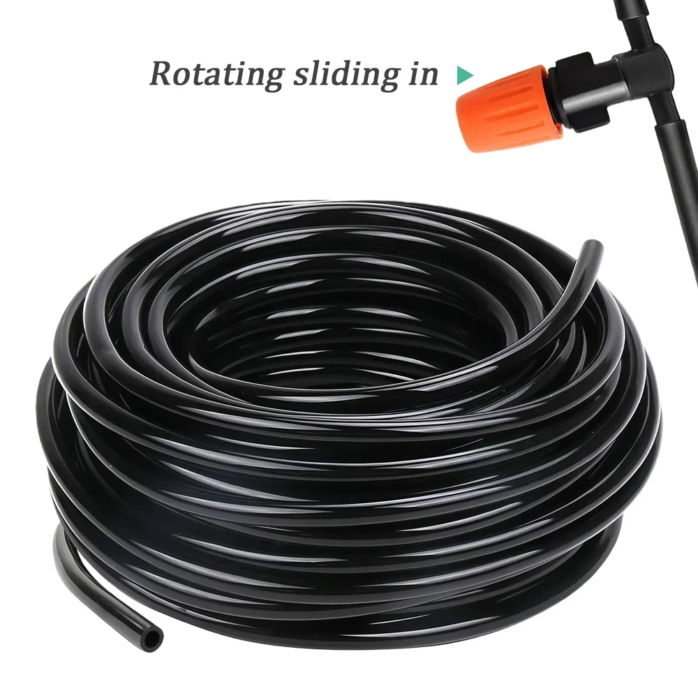 PVC Garden Hose 10M-100M 1/8 1/4 3/8 Inch Black Micro Drip Irrigation Tube for Plants Watering System with 3/5mm 4/7mm 8/11mm