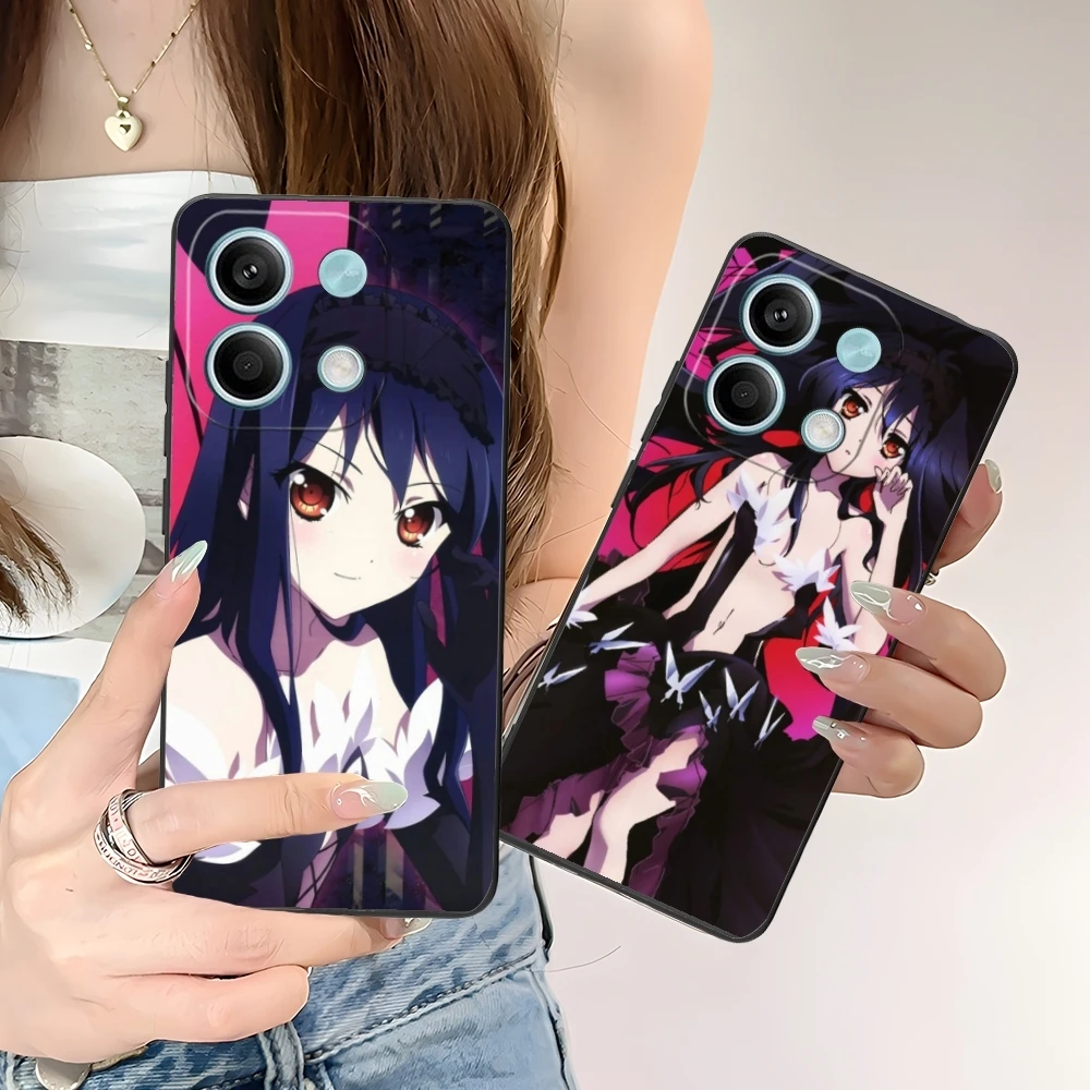 Accel World Kuroyukihime Mobile Cell Phone Case for Xiaomi POCO M6 M5 M4 M3 X6 X5 X4 X3 F6 F5 F4 F3 F2 C40 Pro GT 5G Black Cover