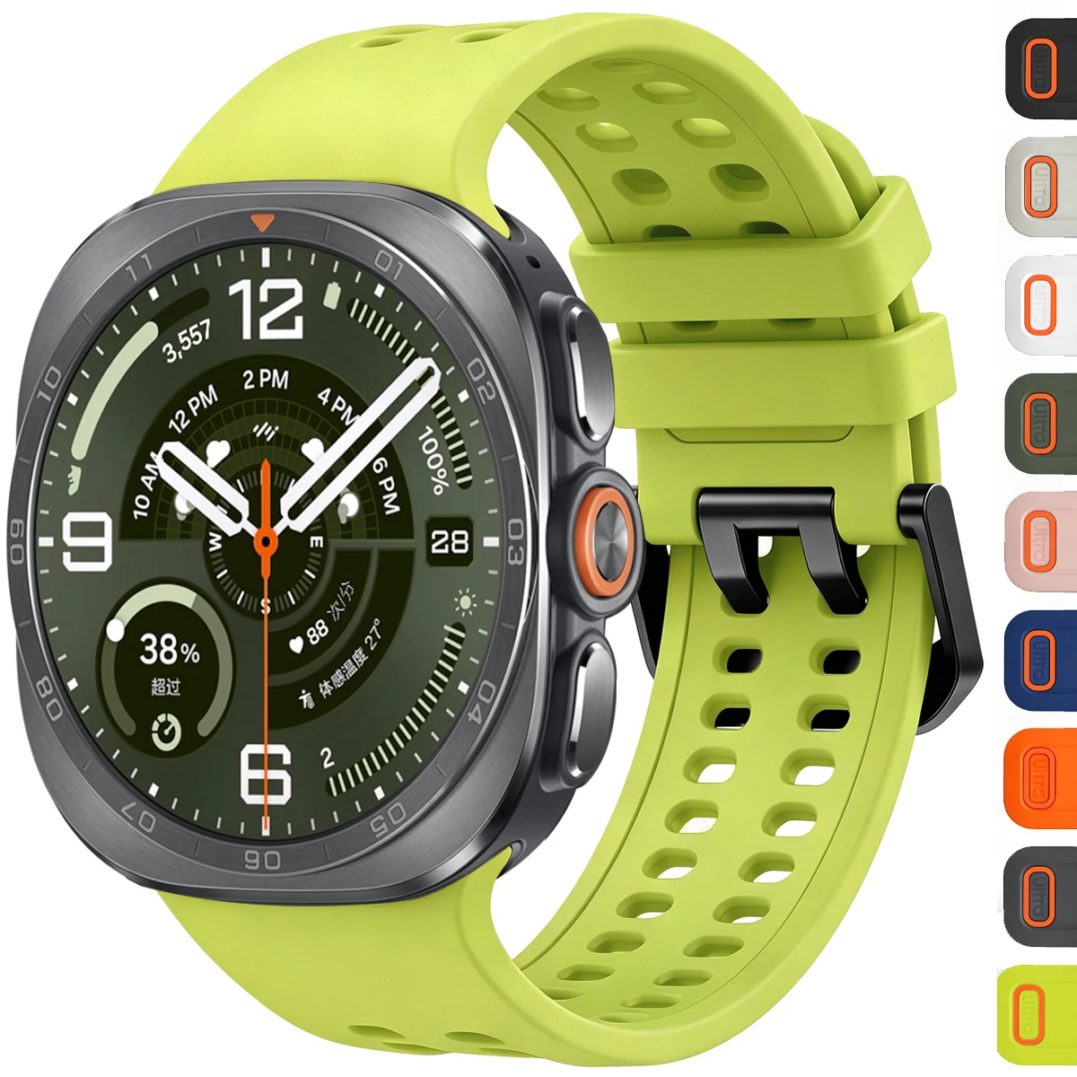 Sport Silicone Strap For Samsung Galaxy Watch Ultra 2 Smartwatch Band For Galaxy Watch Ultra 2025 2026 47mm 1:1Official Bracelet