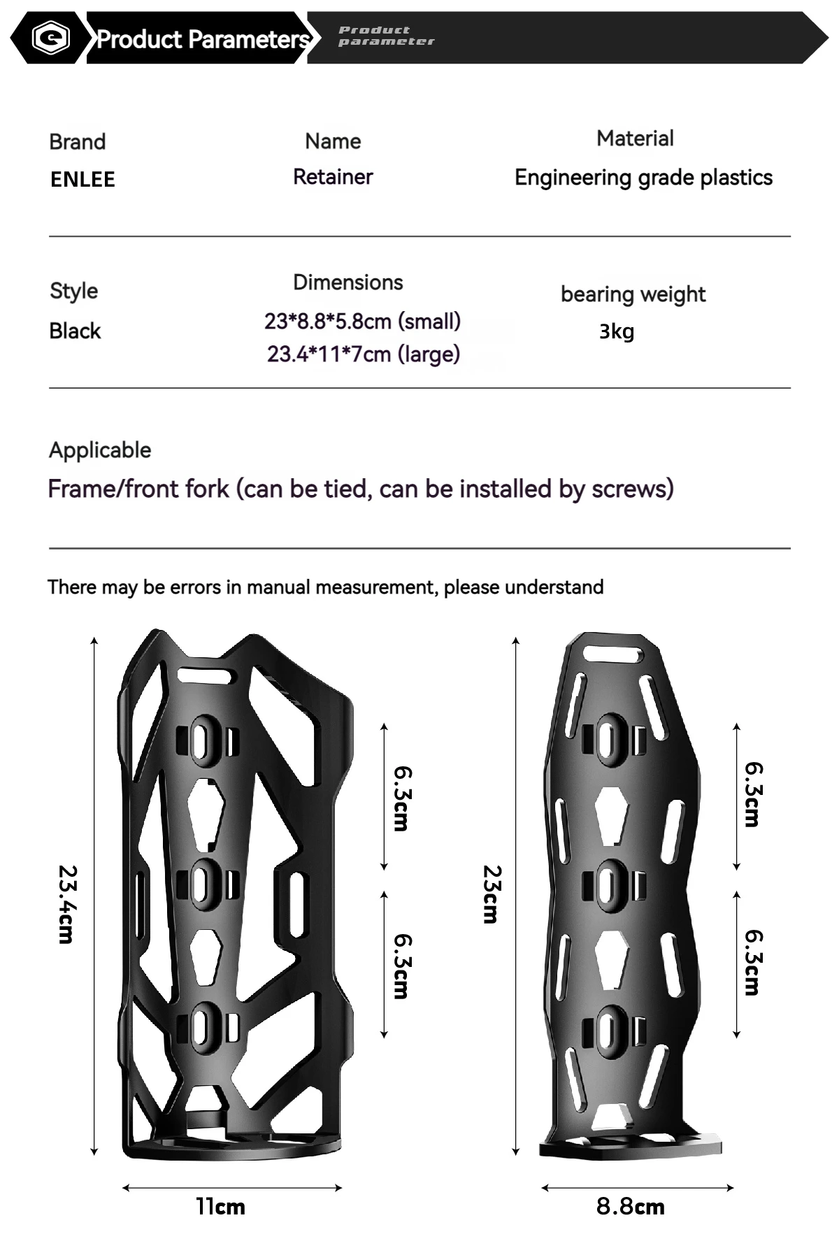 ENLEE Fahrrad Multifunktionale Vorderradgabeltasche Outdoor Wasserdichte Tasche 5L Kapazität Straße Mountainbike Langstrecken-Reisetasche – Detail 8