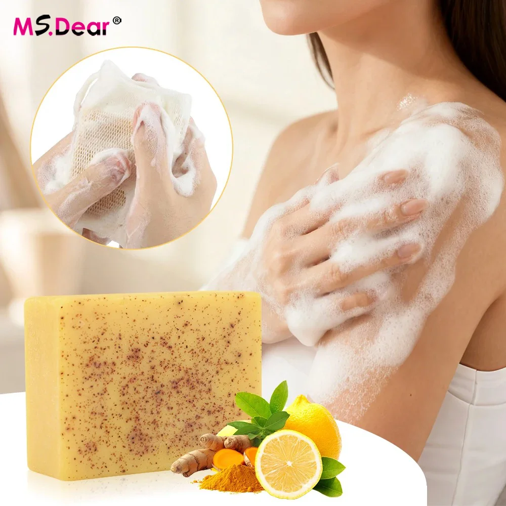 Turmeric Lemon Skin Cleansing Soap Whitening Fragrance Remove Yellow Cleansing Cleansing Body Handmade Soap