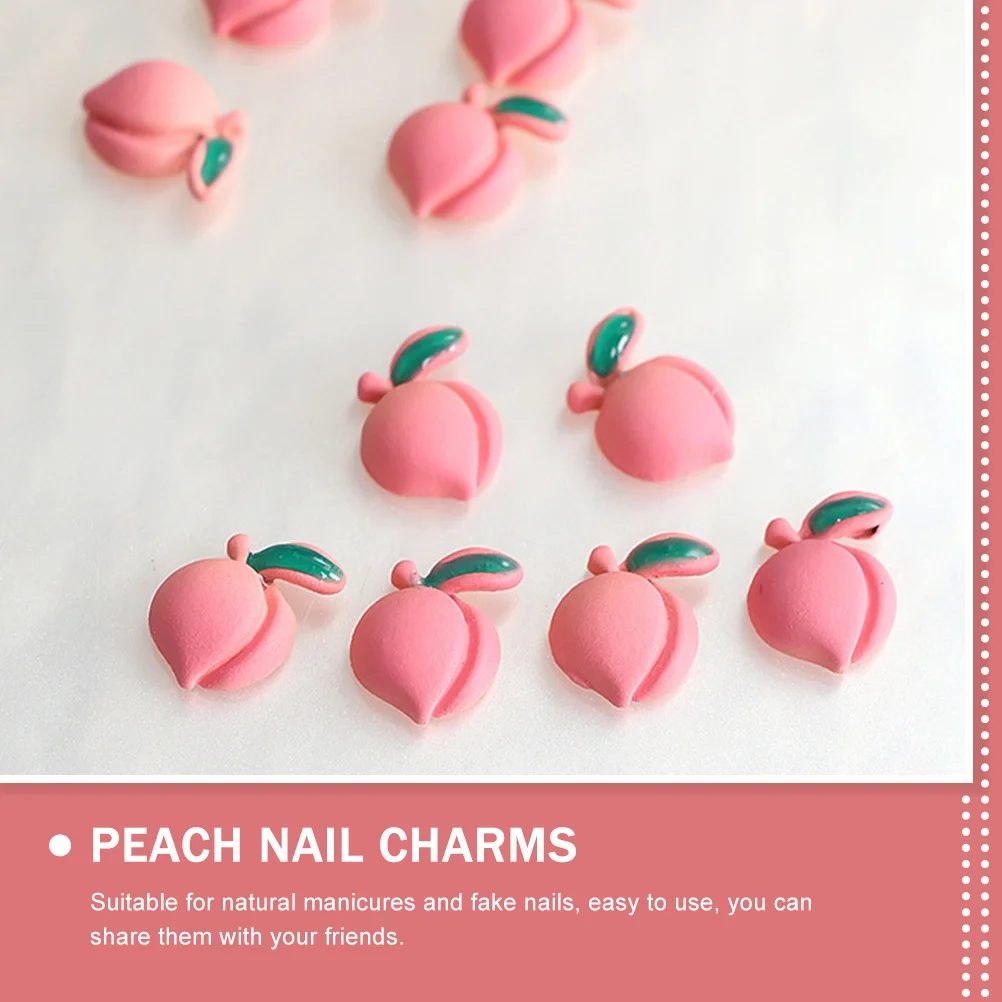 20 قطع الإبداعية الخوخ مسمار سحر سبائك مسمار الزينة DIY الاكريليك الأظافر مانيكير اكسسوارات سحر للأظافر #5