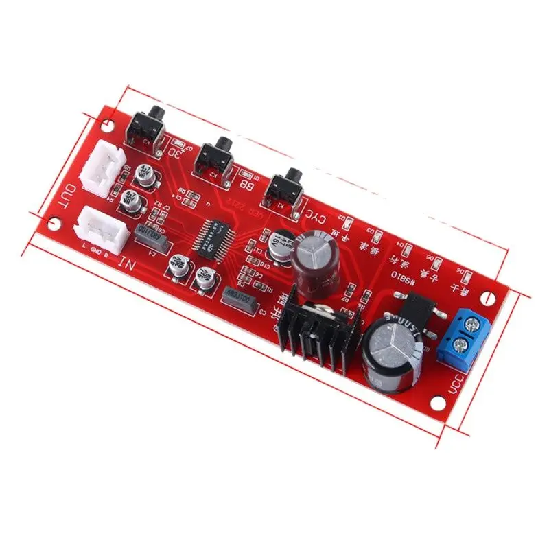 DJ Equalizer Tone Board with bass enhancement and 3D effects power amplifier Board PT2389 front level sound processing board