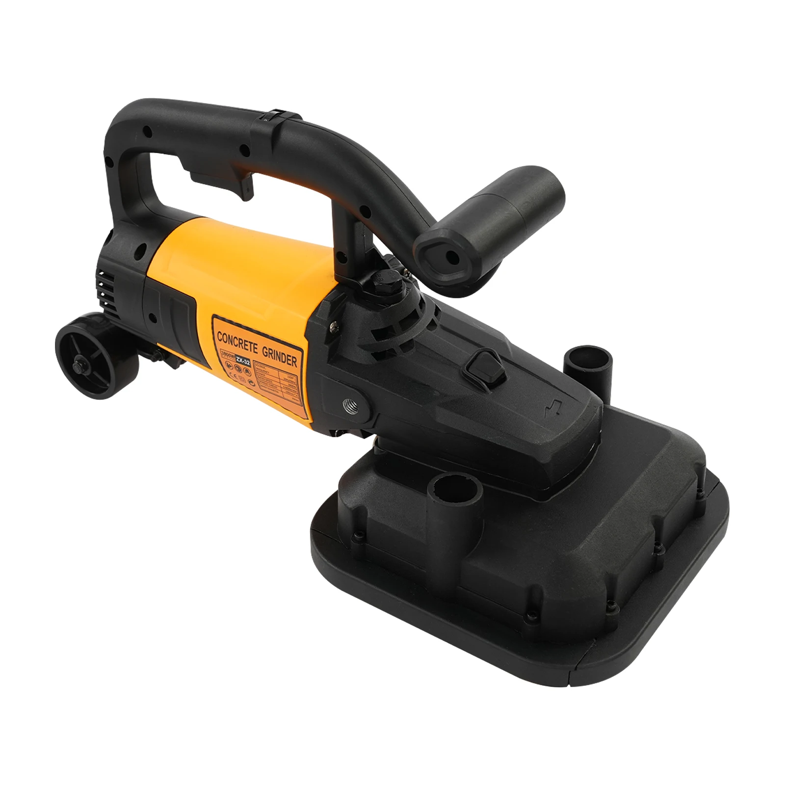 3800W Betonschleifer-Set 220V Handgeführter Zementschleifer Geschwindigkeitsregelbar Aluminium 0-6000 U/Min für Betonbearbeitung und Polieren