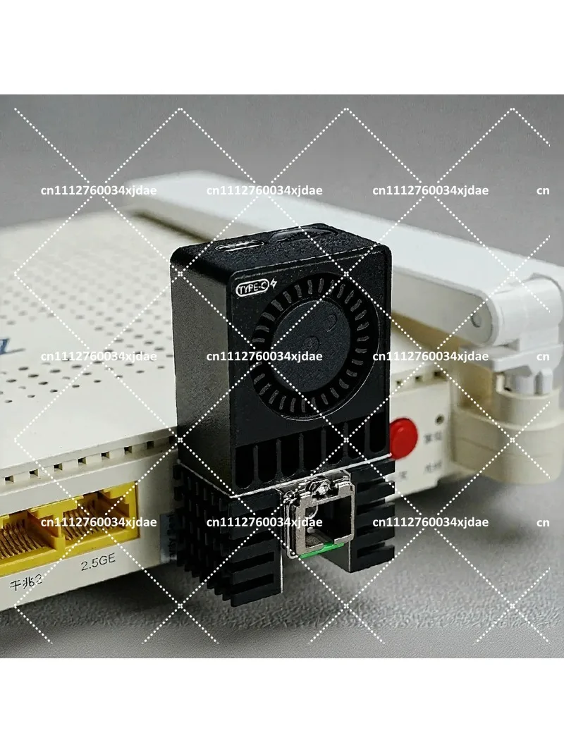 Optical Transceiver Cooling Kit with Aluminum Heatsink, 11500rpm Adjustable Fan for EGPON ODI SFP Modules