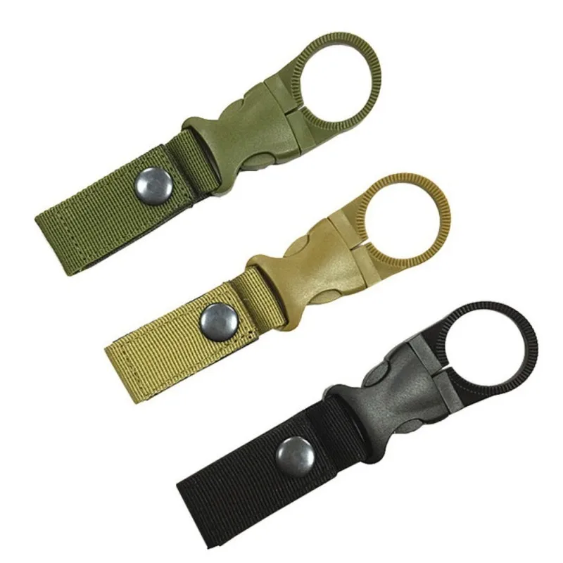 Molle Attach Webbing Outdoor Quickdraw Carabiner Backpack Hanger Hook Camp Hike Water Bottle Clip Hang Clasp Buckle Holder Tool view 5