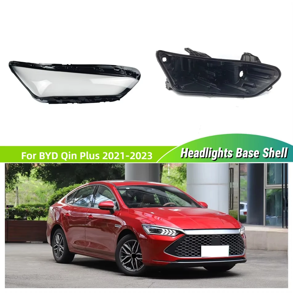 

For BYD Qin Plus 2021 2022 2023 Automotive Accessories Car Base Head Lamp Shell Headlight Plug Glass Lamp Shell