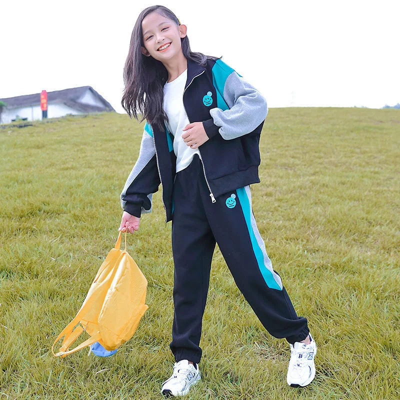 

Комплект для девочек 4-14 лет, весенне-осенний модный детский модный весенний комплект из двух предметов в Интернете.