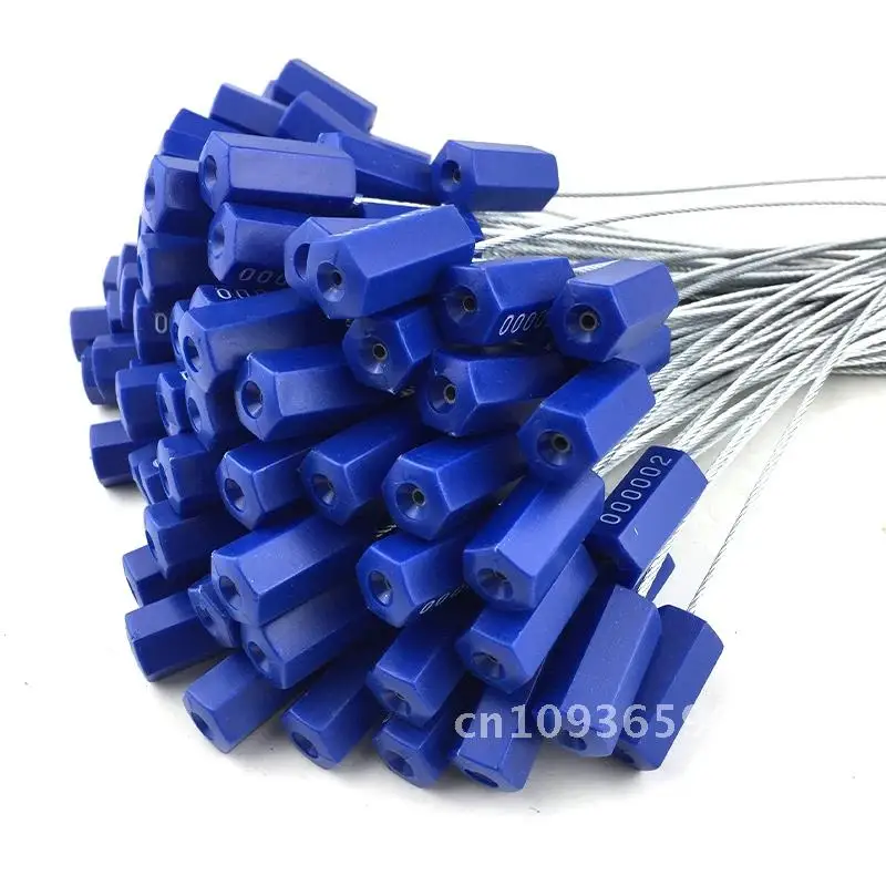 100Pcs Length 30cm Ties Metal Wire Blockade Type Seals Wire Steel Container Security Seals Self-Locking Lead Cable