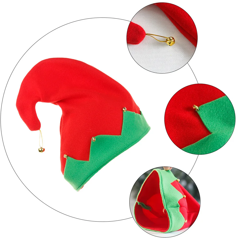 

3pcs Christmas Hat Fancy Clown Party Hat Skin-Friendly Fabric For Holiday Gathering Stage Performance Festival