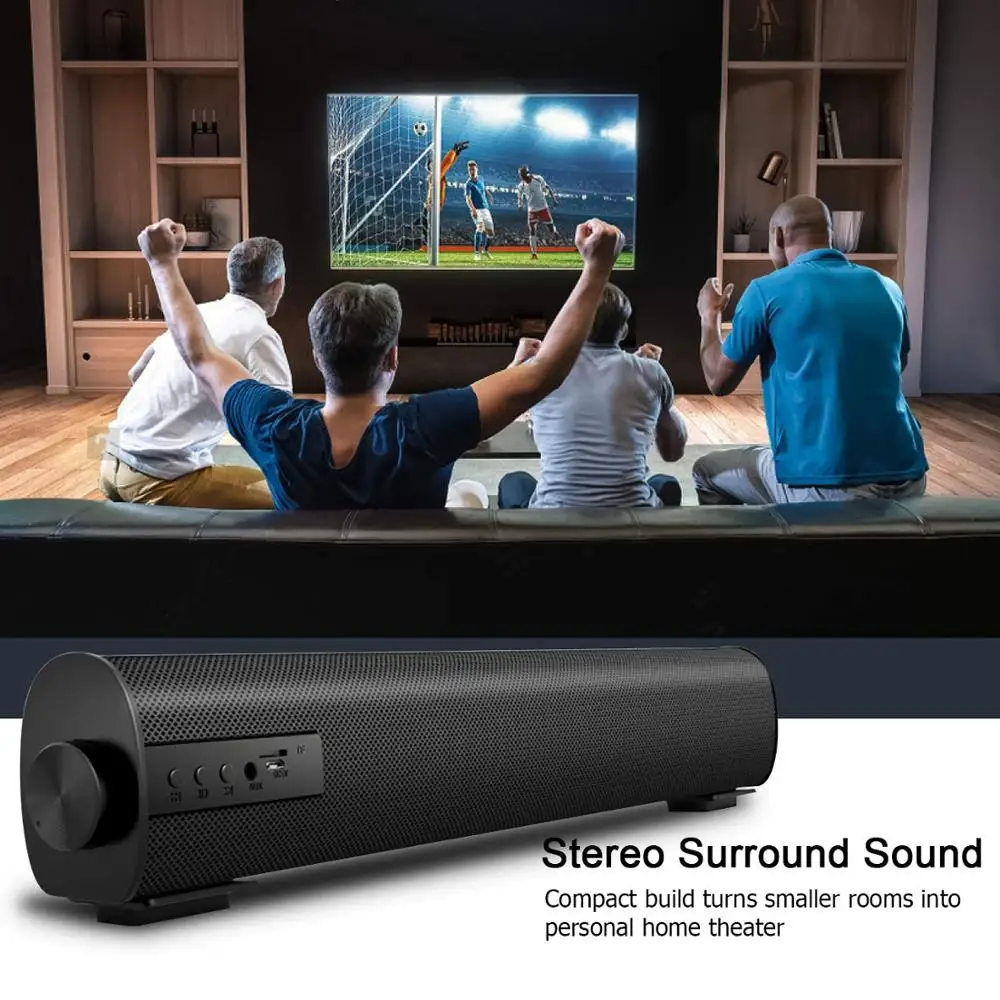 Soundage 10W Sound Bar 5.0 przenośny głośnik bezprzewodowy Bluetooth z pilotem obsługuje głośnik biurkowy TF komputera