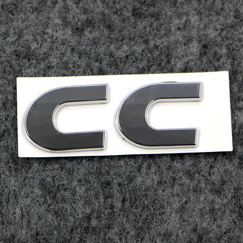 For  CC Trunk logo CC alphabet ABS plastic Electroplated car paint silvery