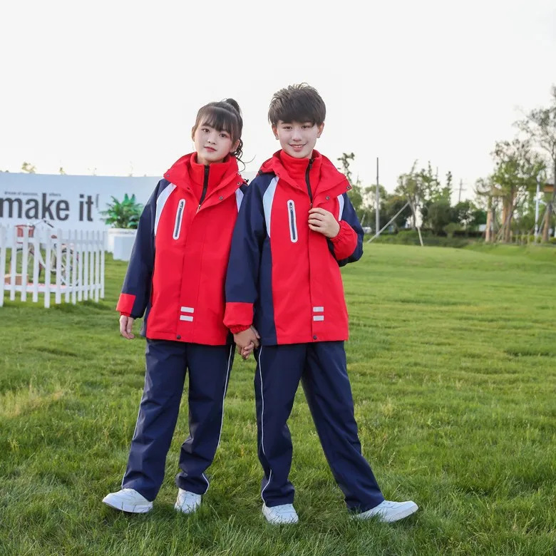 

Children jacket men women clothing outdoor two-piece set removable thermal ski mountaineering clothing wholesale school uniform