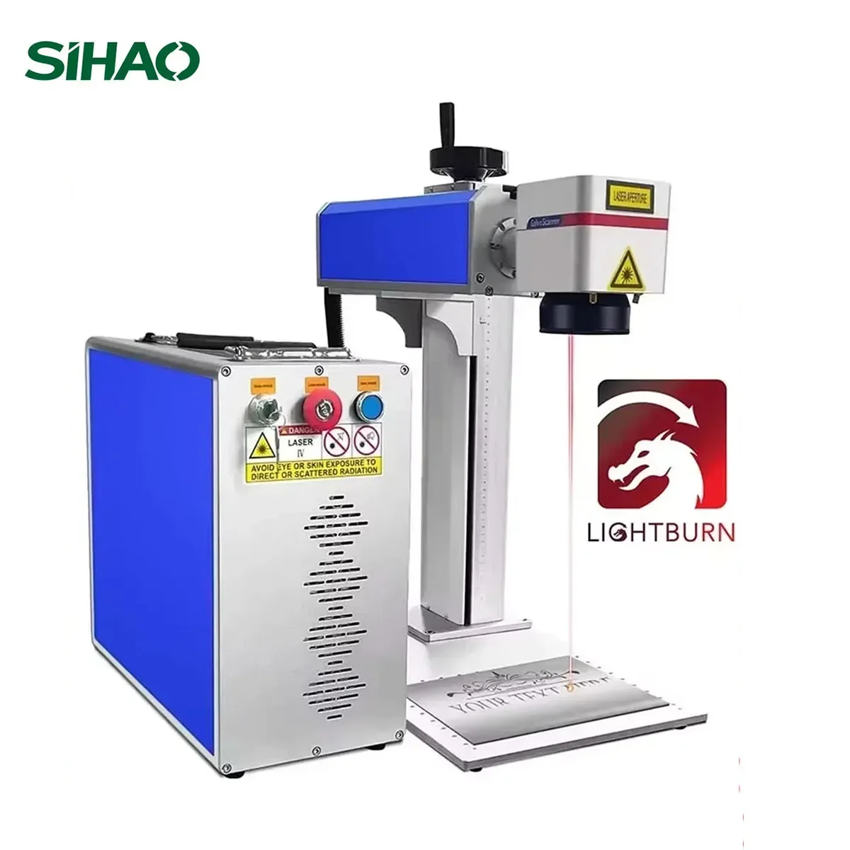 

SIHAO Fiber Laser Marking Machine 20W/100W for Jewelry & Stainless Steel with Precision Engraving & Fiber Optic System
