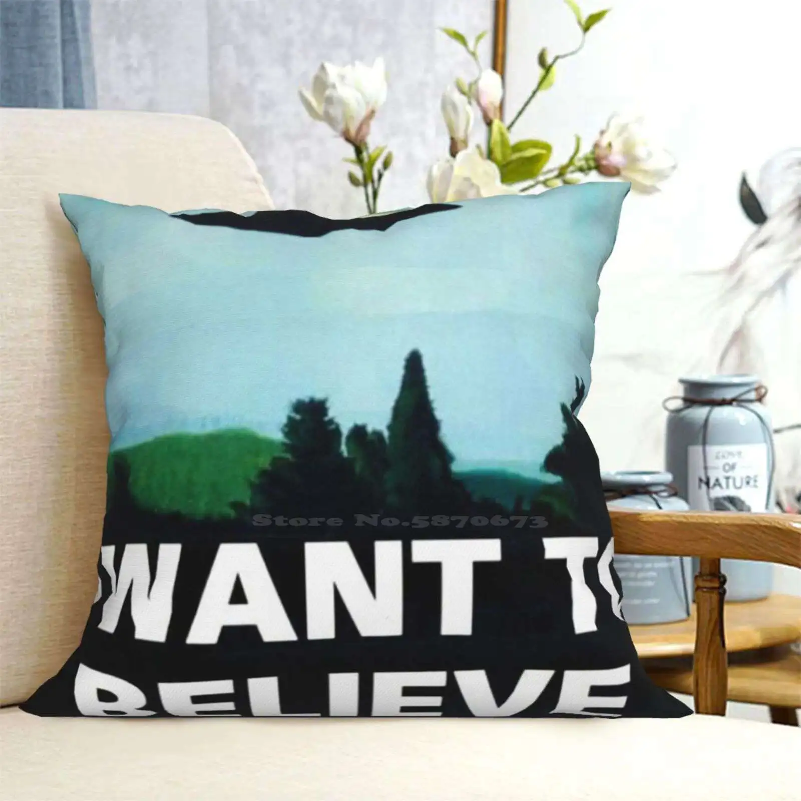 Capa de almofada com arquivos x i Want to Believe, decoração para casa e carro