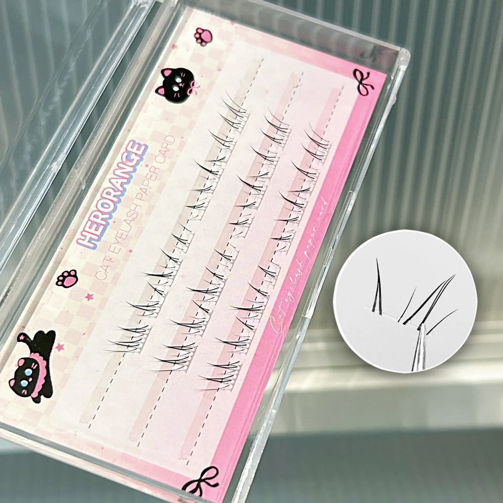 3/6/10 صفوف كثيفة رقيق عيون القط هزلية وهمية الرموش السفلية تمديد نظرة طبيعية الشباك الفردية العنقودية الرموش الصناعية