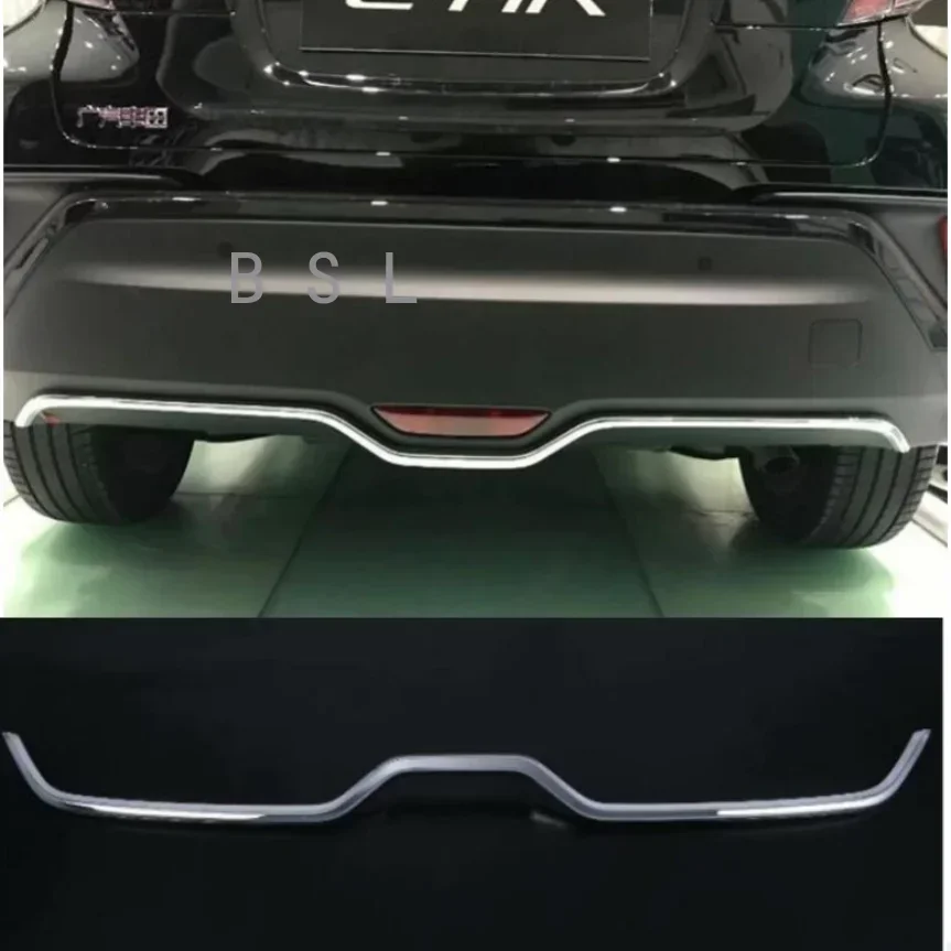 For Toyota C-HR CHR AX10 2019 2020 Car Accessories ABS Chrome Rear Bumper Skid Protector Guard Plate