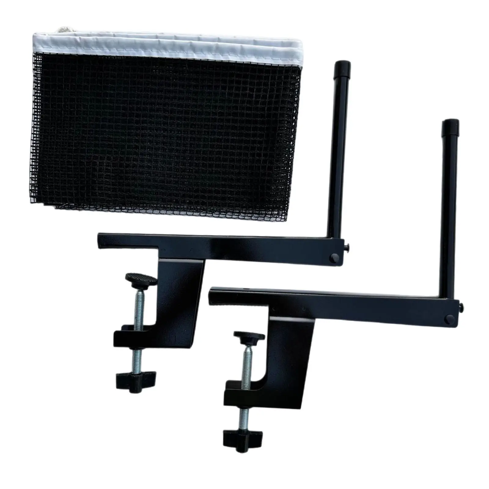 Table Tennis Net Screw on Brackets Set Portable Pingpong Mesh Kit for Training Playground or Competition
