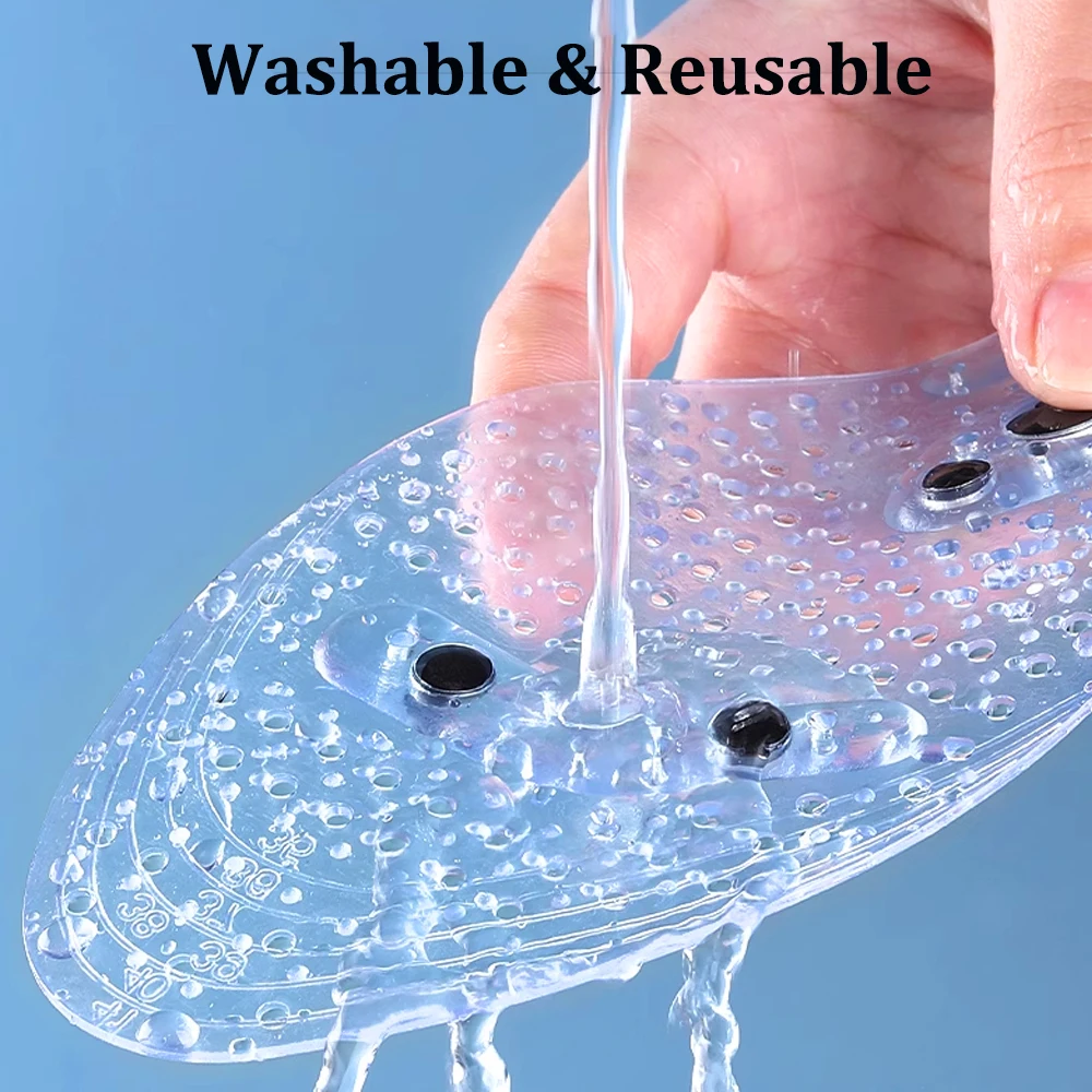 Magnetic Acupressure Insoles for Shoes Men Women Silicone Gel Massage Shoe Pad Pain Relief Slimming Weight Loss Foot Care Pads