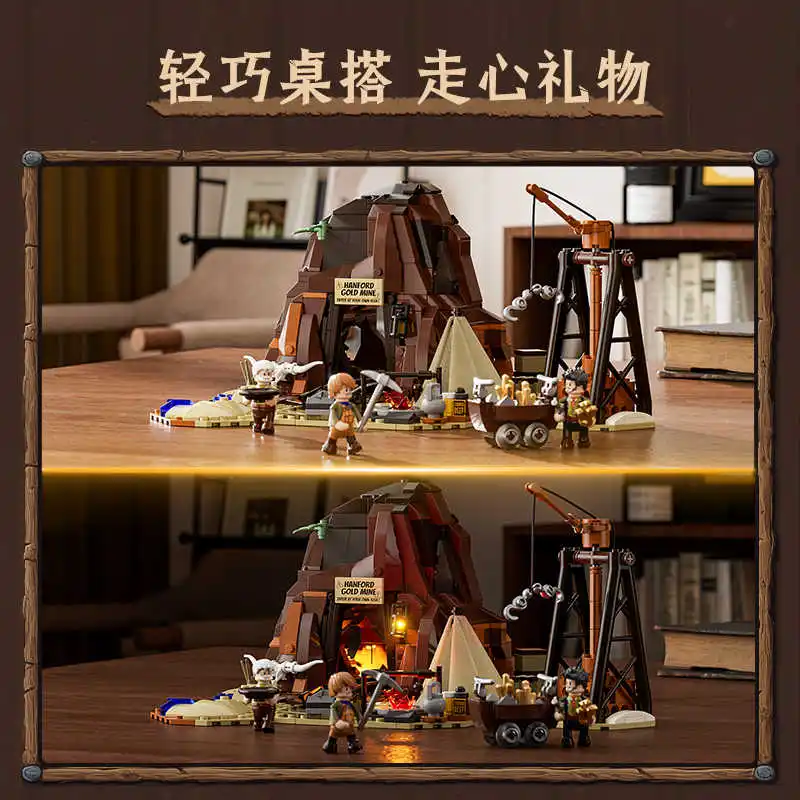 IN STOCK MOC Western Mine Camp Building Blocks Bricks Construction Assembling Model Toys for Children Birthday Gift Set