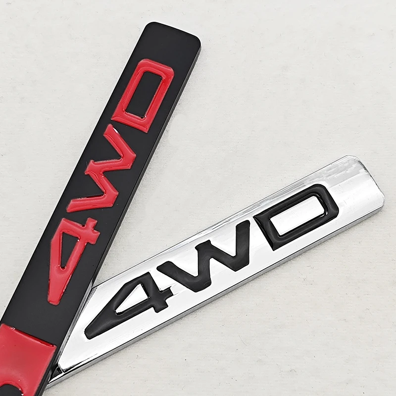 3D Zinc Alloy Logo V6 4WD Car Letters Rear Trunk Badge Sticker Emblem For Toyota Prado Land Cruiser 4Runner Auto Accessories