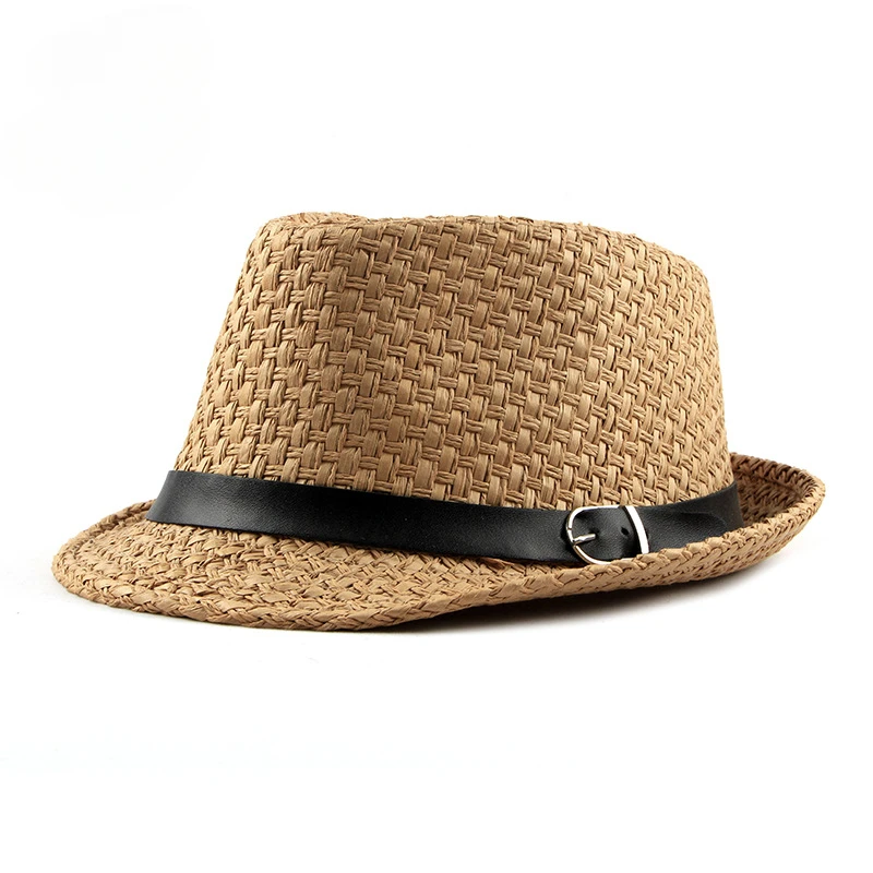 Jazz Hat Korean Fashion Simple Sun Hat Women\'s Summer Sunscreen Breathable Straw Hat for Men