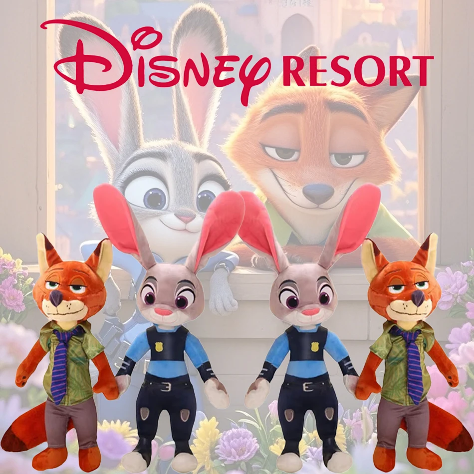 

Disney Zootopia 40-50Cm Character Nick Wilde Judy Hopps Cartoon Cute Toy Doll Model Birthday Christmas Gift for Children Friends