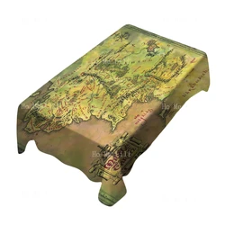 A Treasure Map Of The Fictional World Of Middle-Earth Rectangle Tablecloth For Tabletop Decor