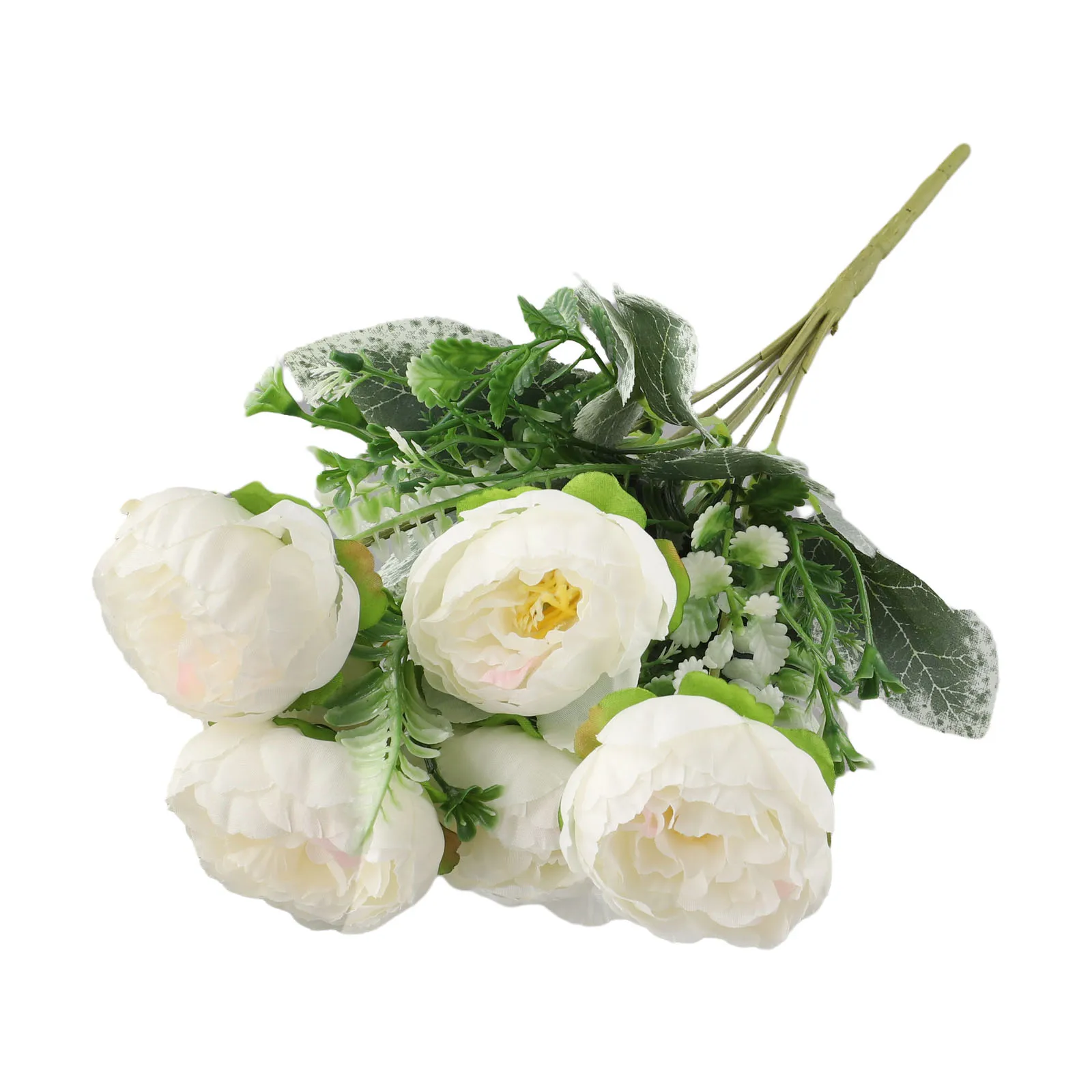 

6 Heads Artificial Silk Peony Bouquet Luxury Home Decoration Table Flower Photography Props Fake Flower Wedding Bride Flower