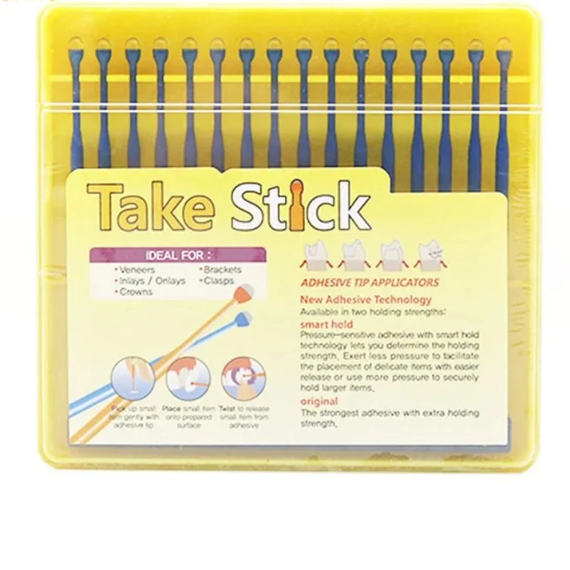 

64pcs/pack Dental Materials Adhesive Applicator Tips Take Stick For Veneers And Crowns Dental Consumables Dental Tools