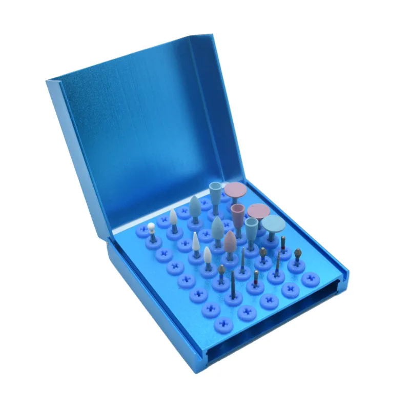 Dental 40 holes Cleaning Stand Autoclave Sterilizer Holder Box For High/Low Speed Dental Burs Drills