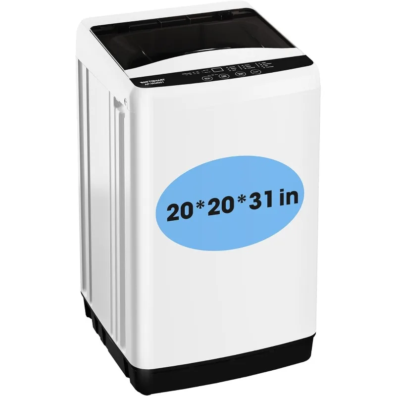 

Портативная стиральная машина площадью 1,0 куб. фута для дома и квартиры, полностью автоматическая стиральная машина для одежды со светодиодным дисплеем и 10 циклов стирки