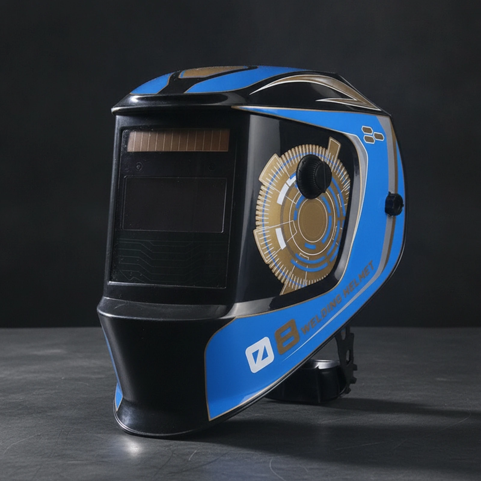 Solar Assisted Auto Darkening Welding Hood with Viewing Screen Protective Face Shield for TIG MIG