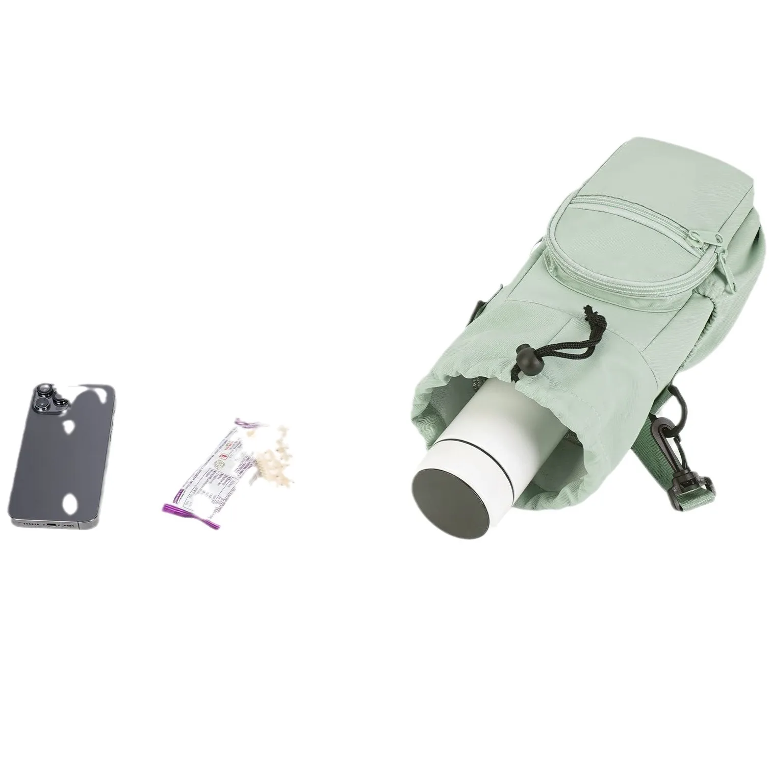 Popular Water Cup Cover Aluminum Foil Thermos Cup Cover Twill Water Bottle Shoulder Bag Water Cup Bag Crossbody Kettle Cover