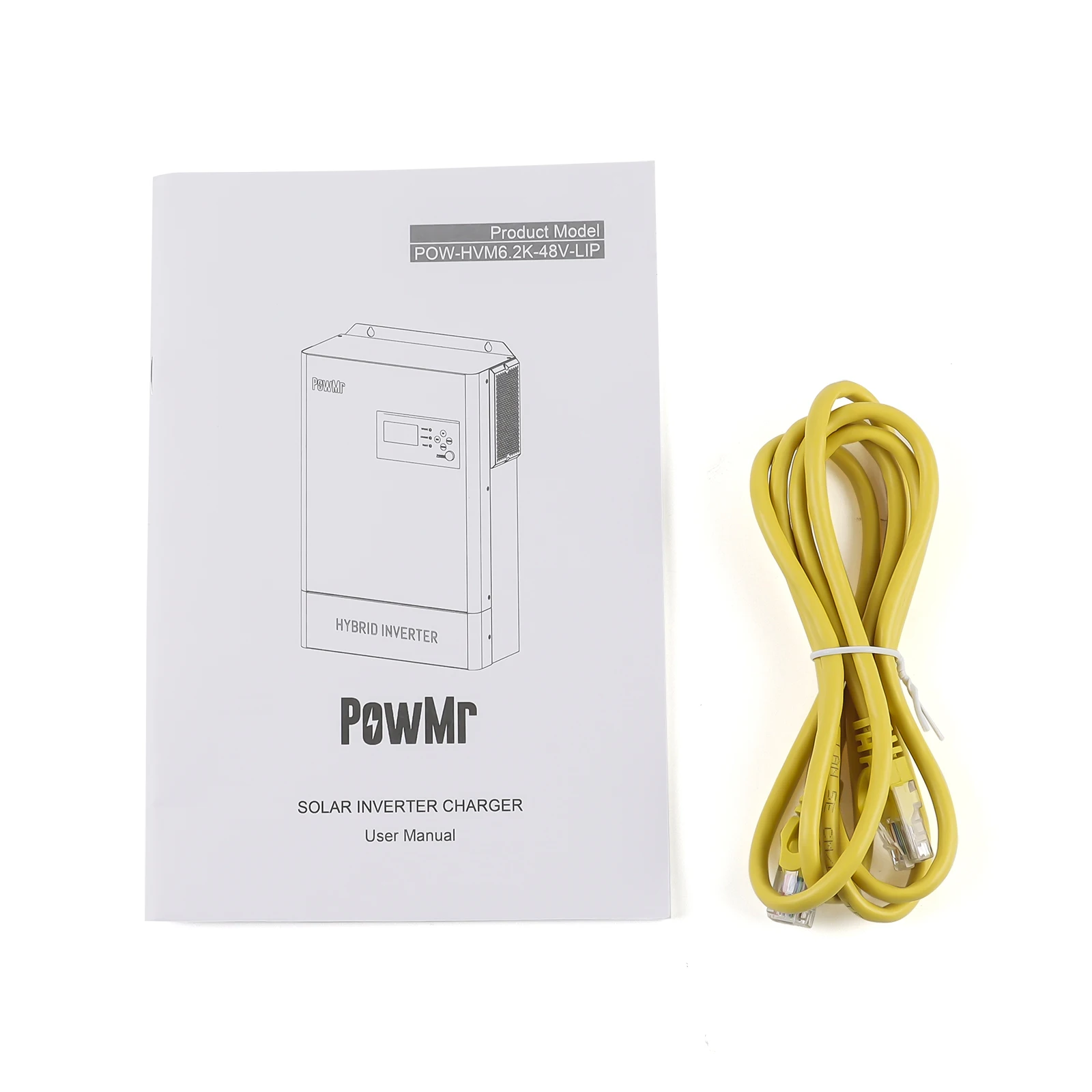 Гибридный солнечный инвертор PowMr 6,2 кВт, 220/230 В переменного тока, может работаться без аккумулятора, солнечный инвертор для гибридной солнечной системы
