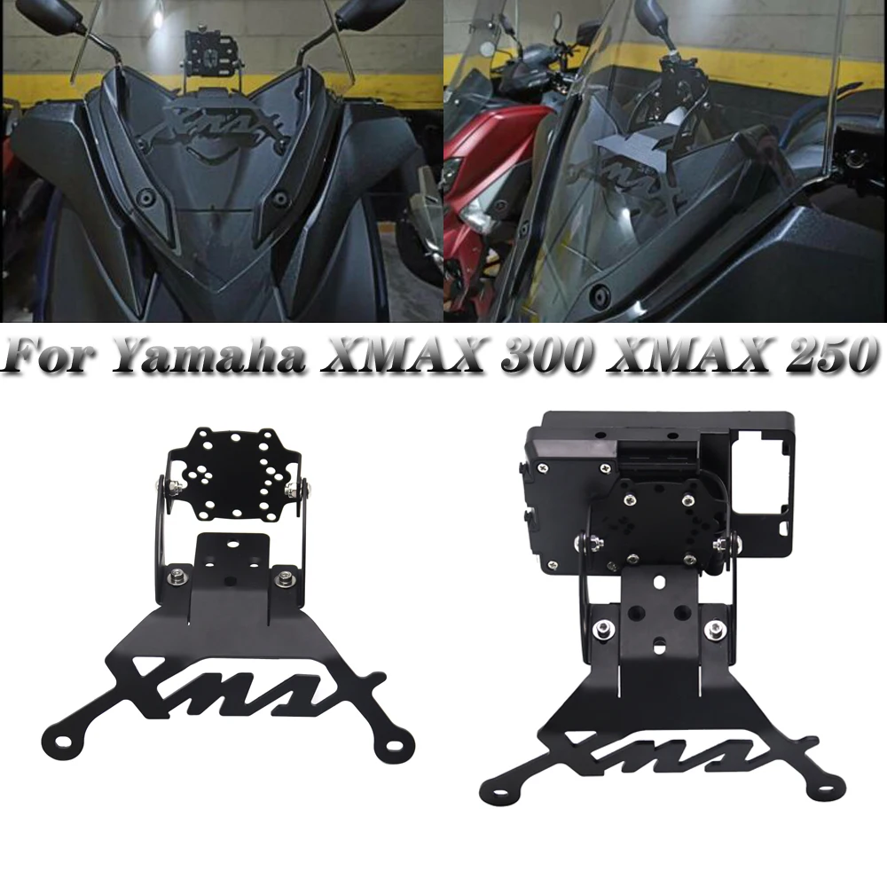 

NEW Motorcycle Front Phone Stand Holder Smartphone Phone GPS Navigaton Plate Bracket For Yamaha XMAX 300 XMAX300 X MAX 250