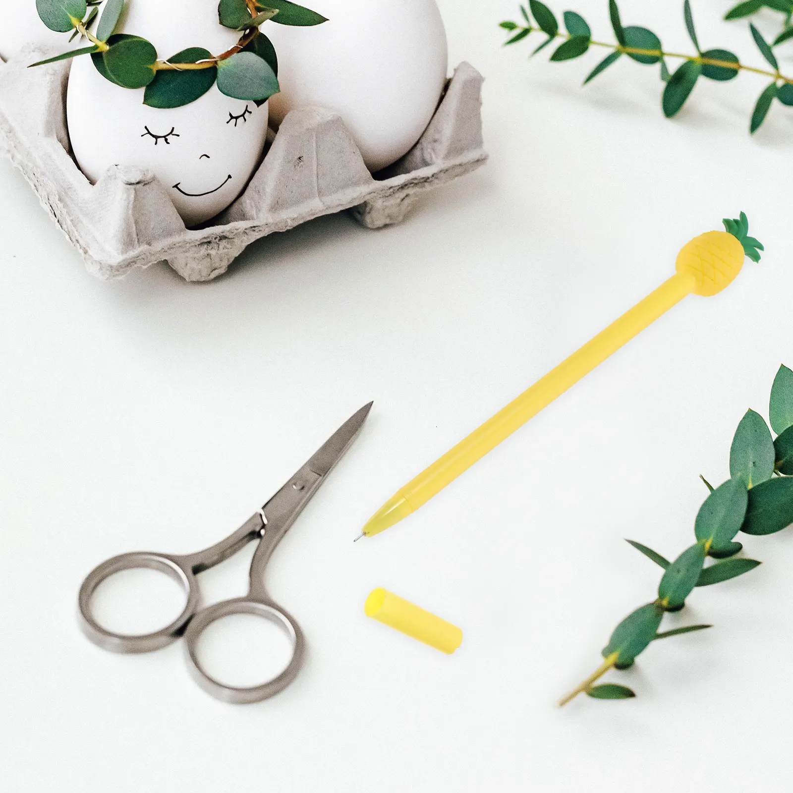 

12 Pcs Pineapple Pen Shaped Gel Pens School Supplies Office Students Stationery