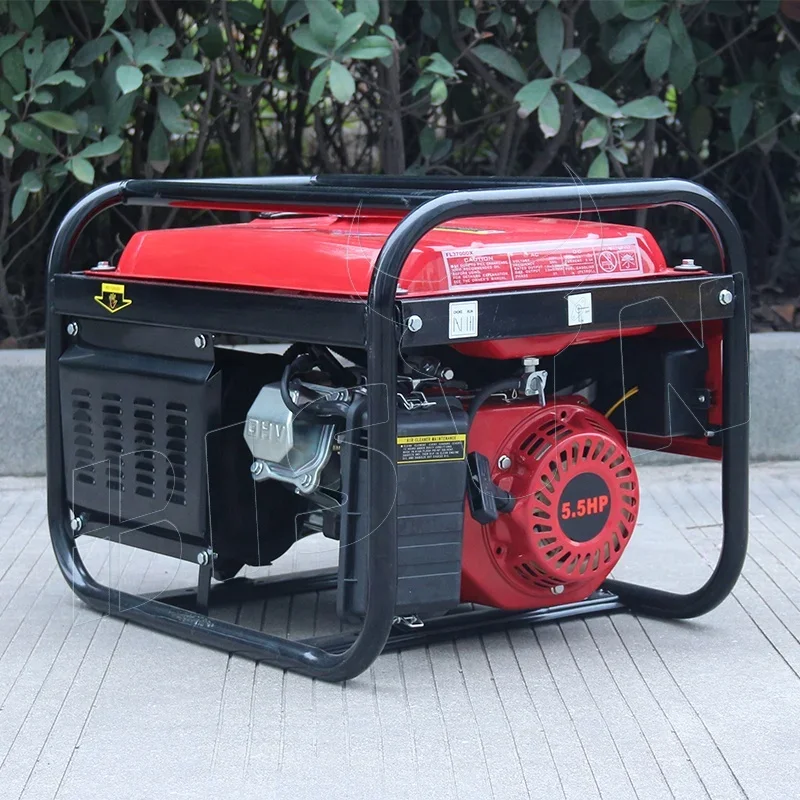 آلات بيسون صغيرة 12 فولت تيار مستمر 3 مراحل بداية يدوية 2.5kw 168f محرك 5.5hp مولد بنزين للاستخدام الخارجي
